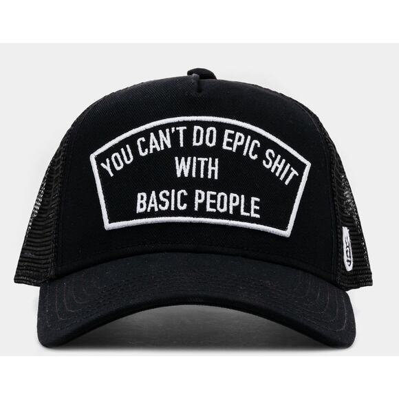 Cult of Individuality Trucker Hat You Can't Do Epic Mesh Black Snapback Cap NWOT - Picture 1 of 5